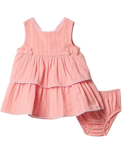 Платье Textured Tiered Dress (infant), розовый Janie and jack