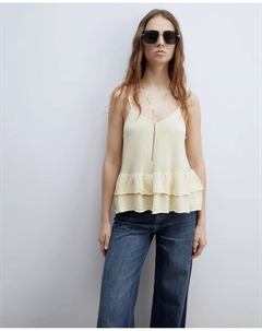 Топ с рюшами и бретельками, желтый Сфера