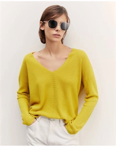 Свитер жемчужной вязки, желтый Сфера