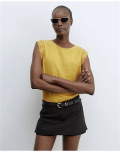 Футболка крючком, горчичный Сфера