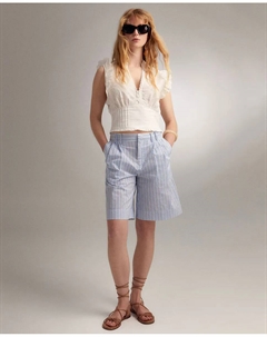 Полосатые шорты-бермуды, светло-голубой Сфера