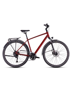 Треккинговый велосипед Touring Pro - 28 дюймов - Diamant - 2025, цвет Braun|maroon´n´pearl Cube