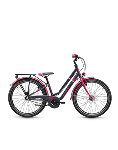 Детский велосипед Junior Bikes KinderfahrradchiX twin 24 дюймов 3-Gang Dark Grey/Pink S'cool