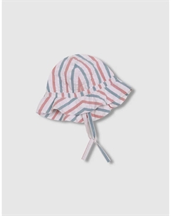 Полосатая шапочка для мальчика с бантами, синий Gocco