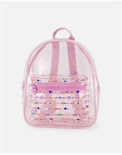 Прозрачная сумка-рюкзак с браслетами, розовый Kids el corte inglés