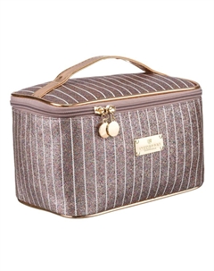 Женская косметичка с ручкой для переноски, складная, розовая, отделения для кистей, элегантный подарок Peterson