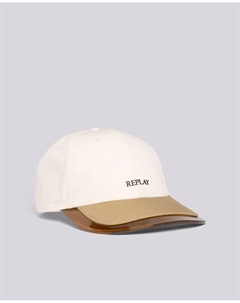 Мужская кепка с вышитым логотипом и регулируемой пряжкой, белый Replay