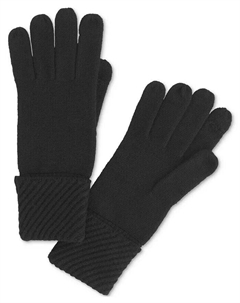 Толстые вязаные перчатки в рубчик, коричневый Calvin klein