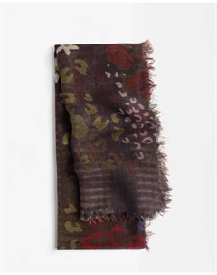 Платок с вышивкой и точечным принтом, коричневый Parfois