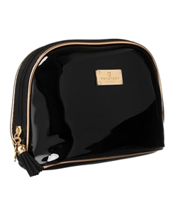 Женская косметичка, лакированная кожа, молния, элегантный мешочек, органайзер для косметики, черная Peterson