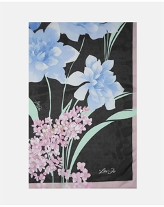 Шарф с садовым принтом, черный Liu jo