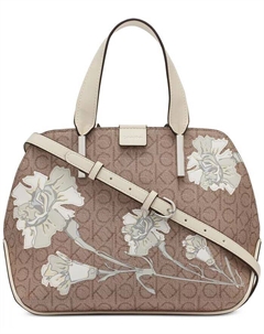 Сумка-трансформер Audrey с цветочным принтом, коричневый Calvin klein