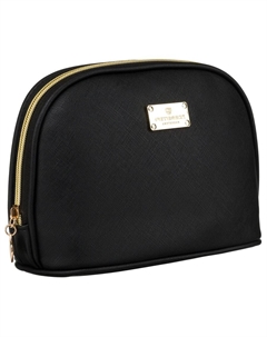 Классическая женская косметичка на молнии черного цвета, элегантный подарок, вместительная и функциональная дорожная сумка-органайзер Peterson