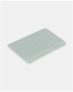 Вязаная детская шаль с ажурными косами зеленого цвета, светло-зеленый Martin aranda