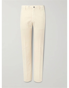 Брюки прямого кроя из хлопчатобумажной смеси «Молескин» от Venezia 1951, кремовый Incotex