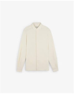 Мужская хлопковая рубашка с вырезным воротником, кремовый Scalpers