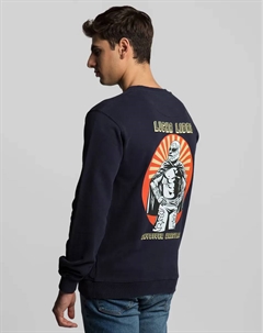 Свитшот с принтом на спине и логотипом спереди, красный Skydiver