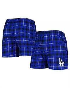Мужские фланелевые боксеры Los Angeles Dodgers Ledger королевского черного цвета Concepts sport