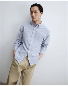 Полосатая льняная рубашка, синий Сфера