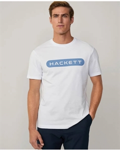 Мужская футболка с коротким рукавом и логотипом Sport, белый Hackett