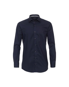 Рубашка деловая hyperflex с удлиненными рукавами 72 см простая современный крой, синий Venti