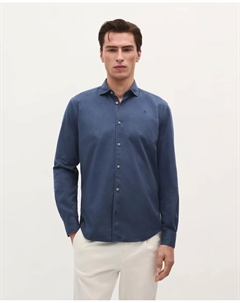 Мужская хлопковая рубашка на пуговицах, темно-синий Scalpers