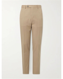 Зауженные брюки Venezia 1951 из смеси хлопка и натуральной шерсти с твилом, бежевый Incotex