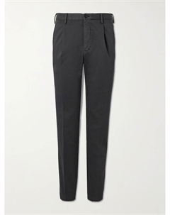 Узкие брюки Venezia 1951 из эластичного хлопка со складками, серый Incotex