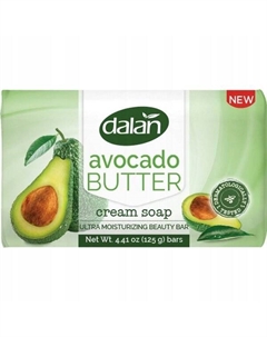Кремовое туалетное мыло с маслом авокадо, ультраувлажняющее, 125 г, DE Dalan