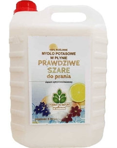 Калийное мыло Настоящее серое жидкое мыло для стирки с лимонно-цветочным ароматом 5л Mydlarnia Return to Nature Inna marka