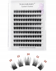 Накладные ресницы NAGARAKU T-50 MIX 9-14 мм Project lashes