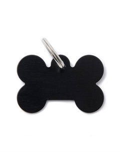 Адресник basic Косточка черный большой My family