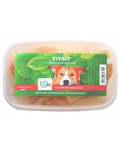 Лакомство для собак Ухо баранье - банка пластиковая 3.3 л 0,2 кг Titbit