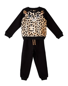 Спортивный костюм Plush Leopard, разноцветный Denokids
