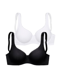 Бюстгальтер-футболка, черный/белый Petite fleur