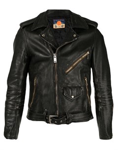 Black means байкерская куртка с эффектом потертости 4 черный Blackmeans®