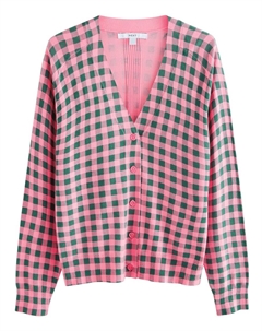 Вязаный кардиган, цвет Dark green/Light pink Next