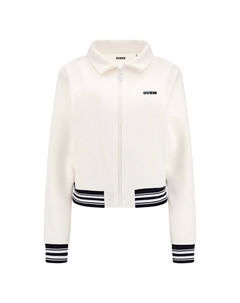 Толстовка с капюшоном на молнии, белый Guess