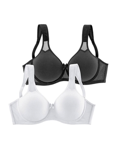 Бюстгальтер-футболка, черный/белый Petite fleur