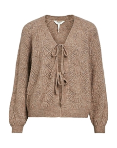Вязаный кардиган OBJFlora, цвет mottled brown Object