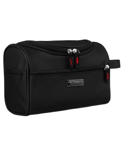Мужская черная косметичка, дорожный органайзер для косметики, карманы, ручка для переноски, вместительная и функциональная Peterson