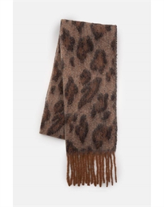 Шарф с леопардовым принтом, коричневый Pull & bear