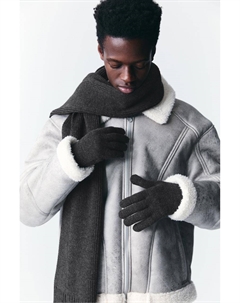 Вязаные перчатки, серый Pull & bear