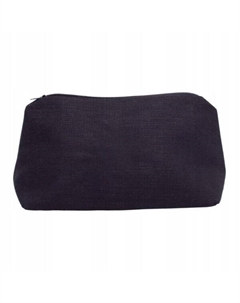 Косметичка из натурального льна, черная с красной подкладкой 15x25 см Inna marka