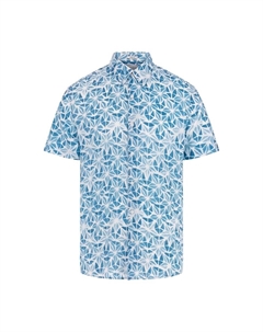 Рубашка обычного кроя на пуговицах, синий Guess