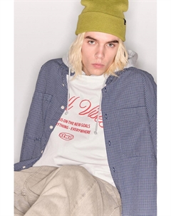 Укороченная рубашка в клетку, синий Pull & bear