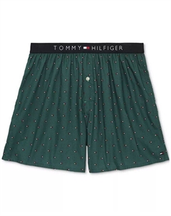 Мужские тканые боксеры с узором, зеленый Tommy hilfiger