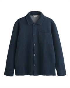 Рубашка обычного кроя на пуговицах, темно-синий Next