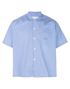 Second layer рубашка мешковатого кроя в тонкую полоску l синий Second/layer