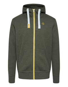 Толстовка с капюшоном на молнии Benn, цвет mottled green Solid